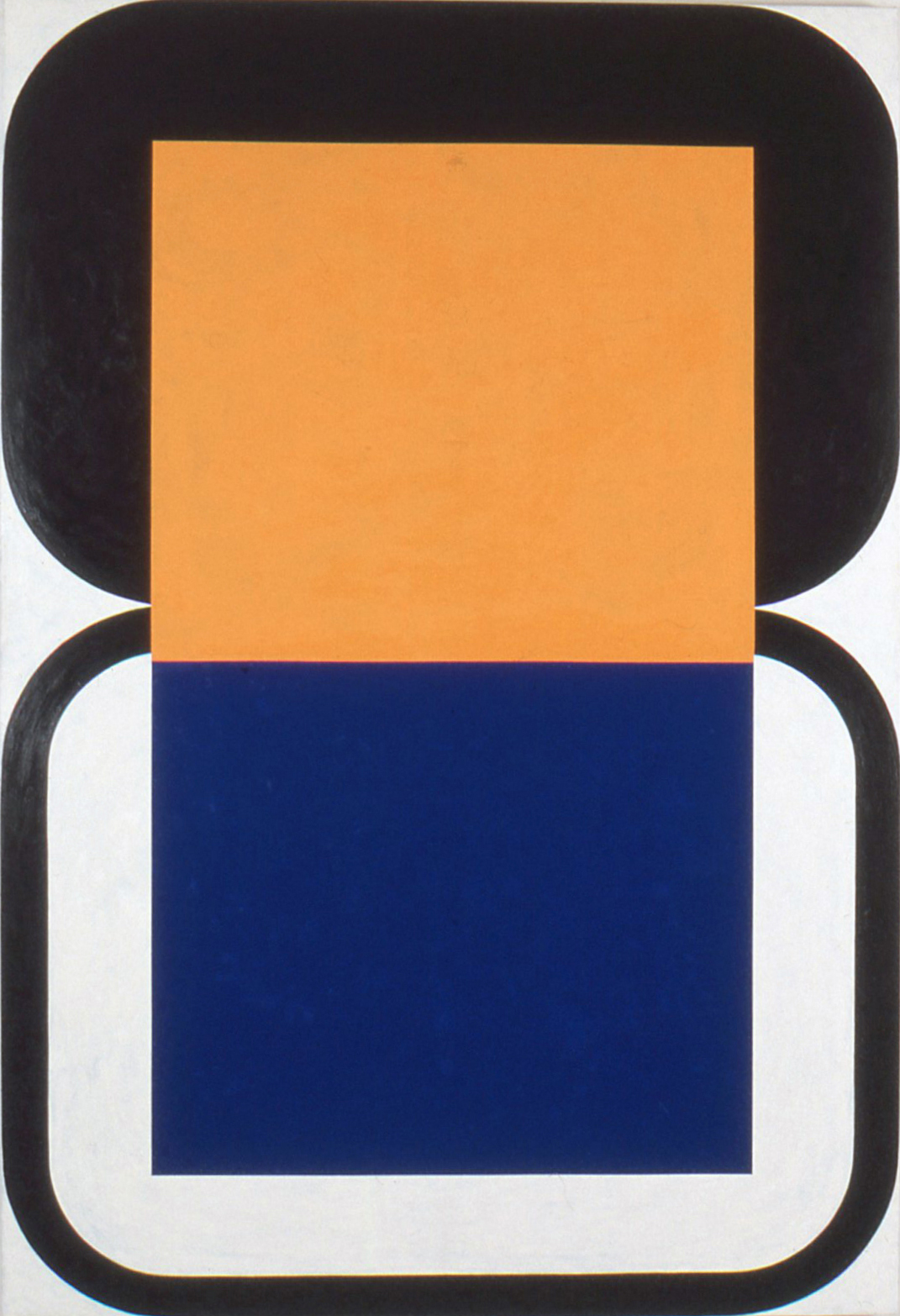 painting Hanging Table with Orange and Blue by Andrew Spence